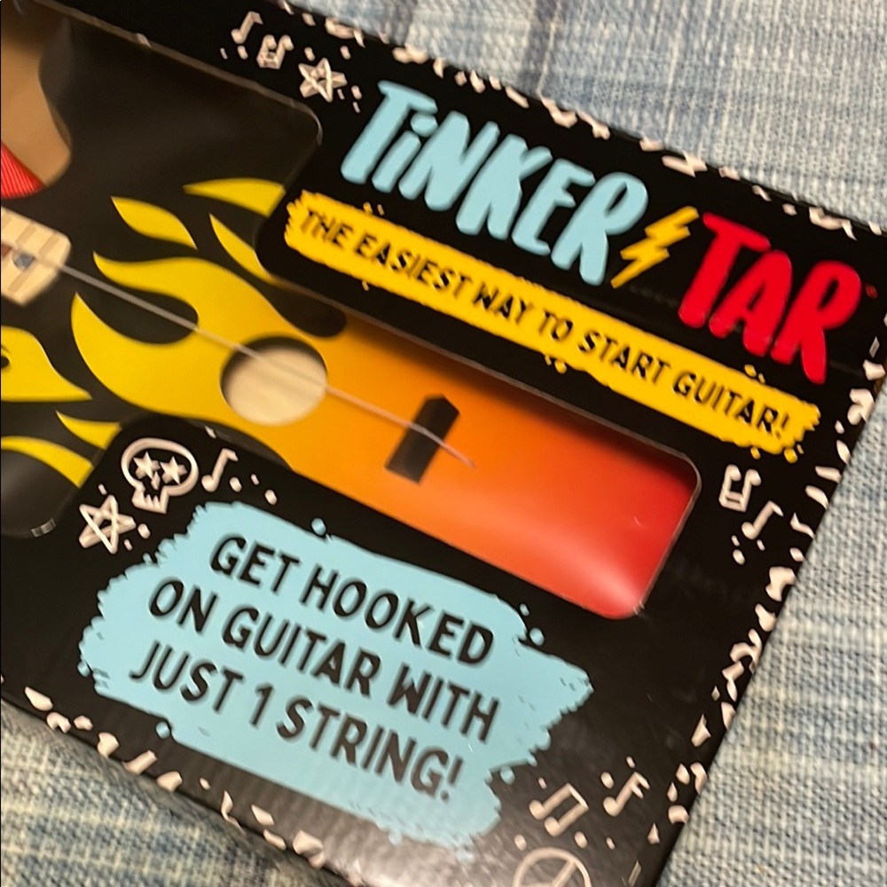 Tinker Tar One-String Starter Guitar - Flames Design